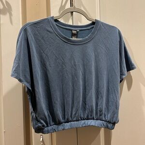 Sweaty Betty blue crop tee